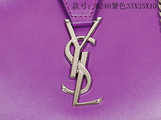 1:1 YSL classic nappa leather shopper bag 8246 rosered - Click Image to Close